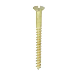 Solid Brass Countersunk Woodscrews - 12 x 2 1/2