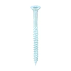 Twin-Threaded Countersunk Silver Woodscrews - 12 x 2 1/2