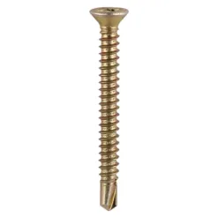 Window Fabrication Screws Countersunk PH Self-Tapping Self-Drilling Point Yellow - 3.9 x 25