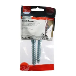 Alternative view of Coach Screws Hex Head Silver - 12.0 x 75