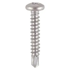 Alternative view of Window Fabrication Screws Pan PH Self-Tapping Self-Drilling Point Martensitic Stainless Steel & Silver Organic - 4.2 x 25