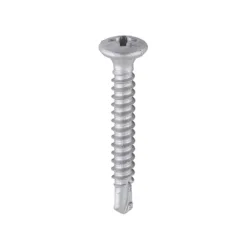 Window Fabrication Screws Friction Stay Pan PH Self-Tapping Thread Self-Drilling Point Martensitic Stainless Steel & Silver Organic - 3.9 x 29