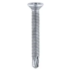 Window Fabrication Screws Countersunk PH Metric Thread Self-Drilling Point Zinc - M4 x 25