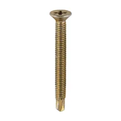 Window Fabrication Screws Countersunk PH Metric Thread Self-Drilling Point Yellow - M4 x 38