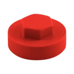 Hex Head Cover Caps Poppy Red - 16mm