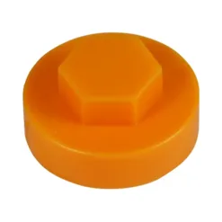 Hex Head Cover Caps Tangerine - 16mm