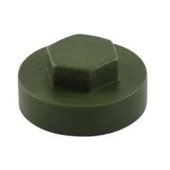 Hex Head Cover Caps Olive Green - 16mm