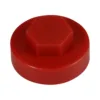 Hex Head Cover Caps Flame Red - 16mm