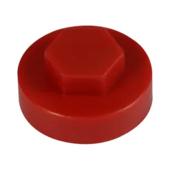 Hex Head Cover Caps Flame Red - 16mm