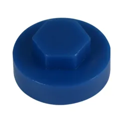 Hex Head Cover Caps Gentian Blue - 16mm