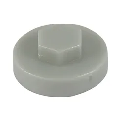 Hex Head Cover Caps White Aluminium - 19mm