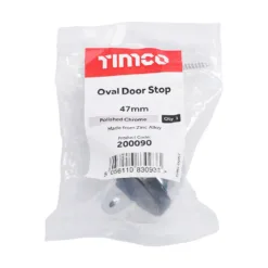 Alternative view of Oval Door Stop Polished Chrome - 47mm