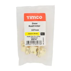 Alternative view of Door Restrictor Electro Brass - 107mm