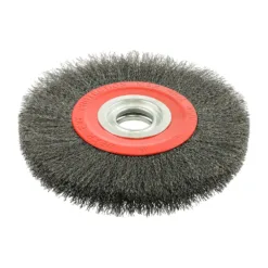 Wheel Brush with Plastic Reducer Set Crimped Steel Wire - 200mm