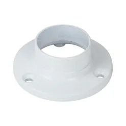 End Socket For Round Tube White - 25mm