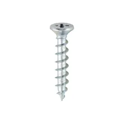 Window Fabrication Screws Countersunk with Ribs PH Single Thread Gimlet Point Zinc - 4.3 x 25
