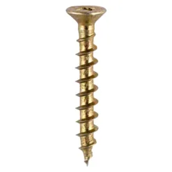 Window Fabrication Screws Countersunk with Ribs PH Single Thread Gimlet Point Yellow - 4.3 x 55