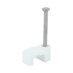 Flat Cable Clips White - To fit 1.0mm