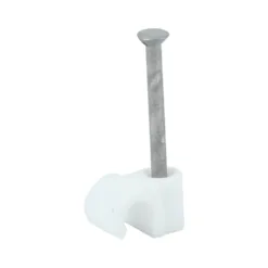 Round Cable Clips White - To fit 5.0mm