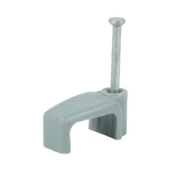 Flat & Twin Cable Clips Grey - To fit 6.0mm