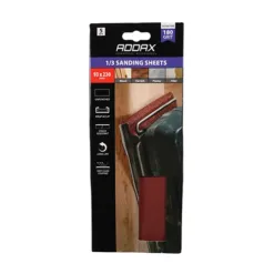 Alternative view of 1/3 Sanding Sheets 180 Grit Red Unpunched - 93 x 230mm