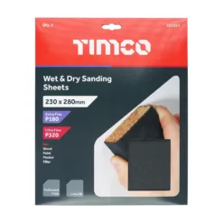 Alternative view of Wet & Dry Sanding Sheets Mixed Black - 230 x 280mm (180/320)