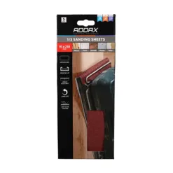 Alternative view of 1/3 Sanding Sheets Mixed Red Unpunched - 93 x 230mm (80/120/180)