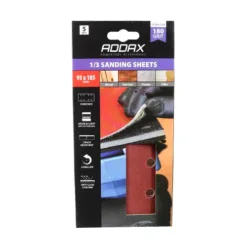 Alternative view of 1/3 Sanding Sheets 180 Grit Red Punched - 93 x 185mm