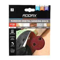 Alternative view of Random Orbital Sanding Discs Mixed Red - 150mm (80/120/180)