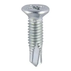 Window Fabrication Screws Countersunk Facet PH Metric Thread Self-Drilling Point Zinc - M4 x 16
