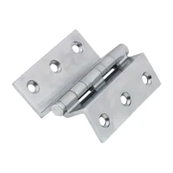 Alternative view of Cranked Ball Race Brass Hinges Polished Chrome - 64 x 55