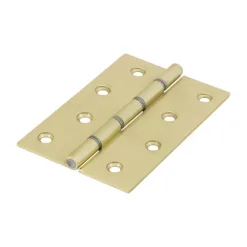 Double Washered Brass Hinges Polished Brass - 102 x 67