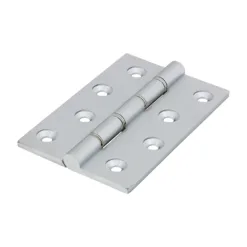 Double Stainless Steel Washered Brass Hinges Satin Chrome - 102 x 67