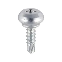 Weather Bar Screws Nipple Head PH Self-Tapping Thread Self-Drilling Point Zinc - 4.0 x 13