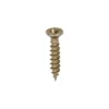 Classic Multi-Purpose Reduced Head Countersunk Gold Piano Hinge Woodscrews - 3.0 x 16
