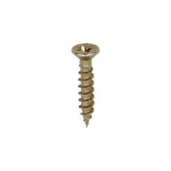 Classic Multi-Purpose Reduced Head Countersunk Gold Piano Hinge Woodscrews - 3.0 x 16
