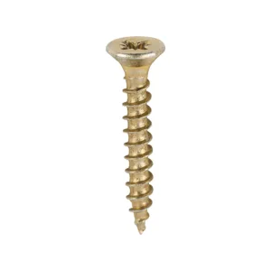 Classic Multi-Purpose Countersunk Gold Woodscrews - 3.0 x 20