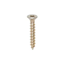 Solo Countersunk Gold Woodscrews - 3.0 x 20
