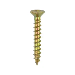 Classic Multi-Purpose Reduced Head Countersunk Gold Piano Hinge Woodscrews - 3.0 x 25