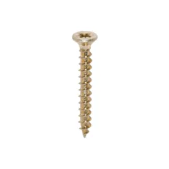 Solo Countersunk Gold Woodscrews - 3.0 x 25