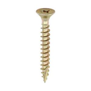 Classic Multi-Purpose Countersunk Gold Woodscrews - 3.0 x 40