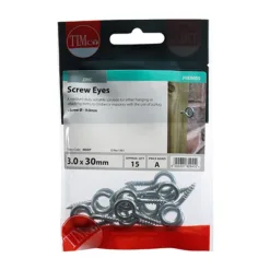Alternative view of Screw Eyes Silver - 30mm
