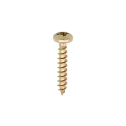 Classic Multi-Purpose Pan Head Gold Woodscrews - 3.5 x 12