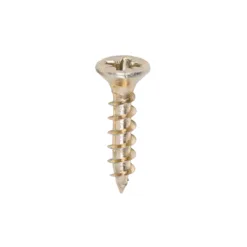 Solo Countersunk Gold Woodscrews - 3.5 x 17