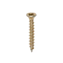 Solo Countersunk Gold Woodscrews - 3.5 x 25
