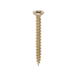 Solo Countersunk Gold Woodscrews - 3.5 x 35