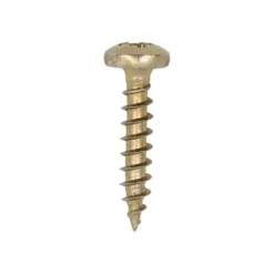 Classic Multi-Purpose Pan Head Gold Woodscrews - 4.0 x 20