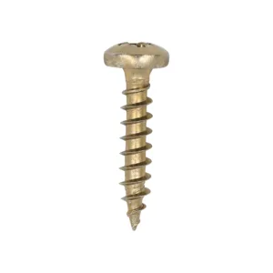 Classic Multi-Purpose Pan Head Gold Woodscrews - 4.0 x 20