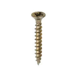 Solo Countersunk Gold Woodscrews - 4.0 x 30