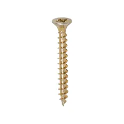 Solo Countersunk Gold Woodscrews - 4.0 x 35